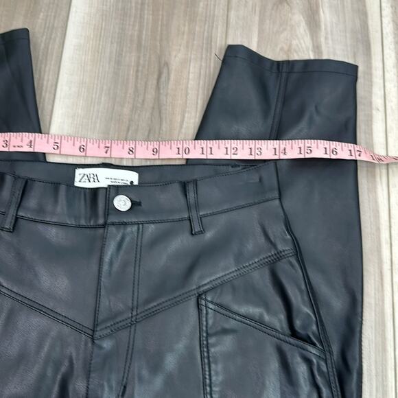 Zara faux leather high waisted corsy pants size 4 - Picture 8 of 11